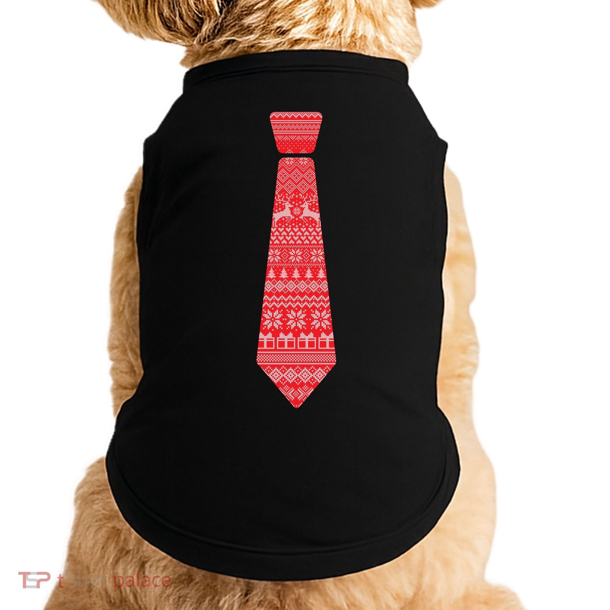 Ugly Christmas Sweater Tie Doggie Tank