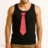 Ugly Christmas Sweater Tie Tank Top thumb 3