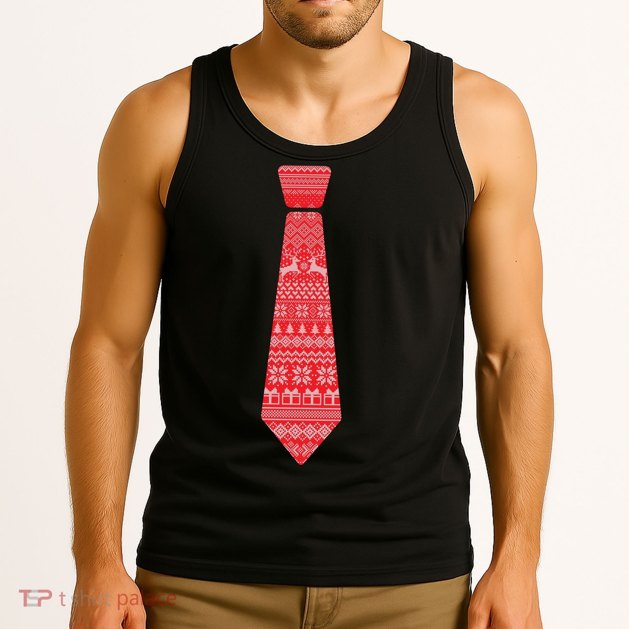 Ugly Christmas Sweater Tie Tank Top