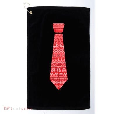 Ugly Christmas Sweater Tie Golf Towel