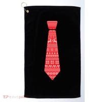 Ugly Christmas Sweater Tie Golf Towel thumb 0