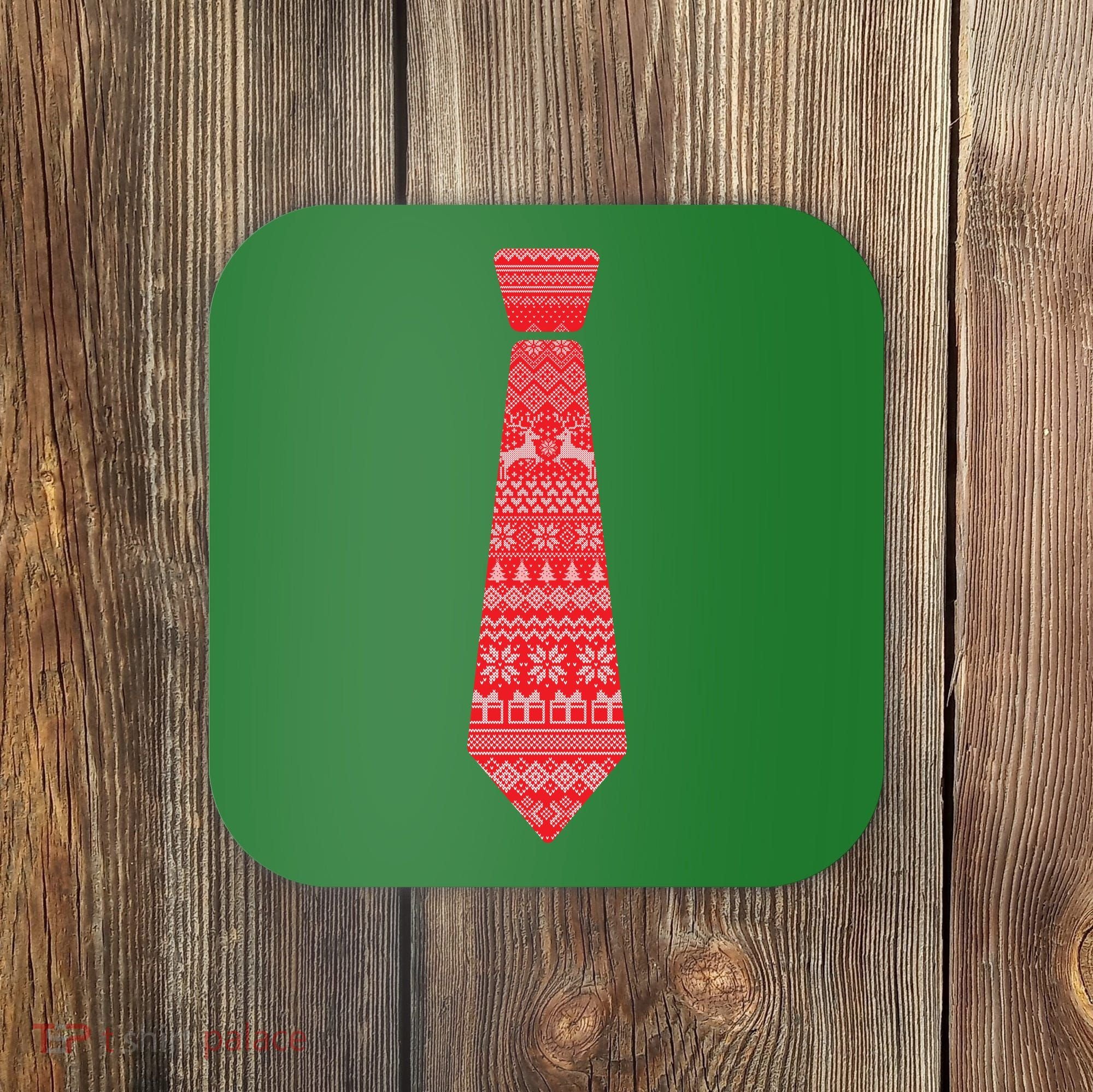 Ugly Christmas Sweater Tie Coaster
