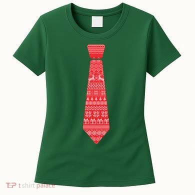 Ugly Christmas Sweater Tie Women's T-Shirt