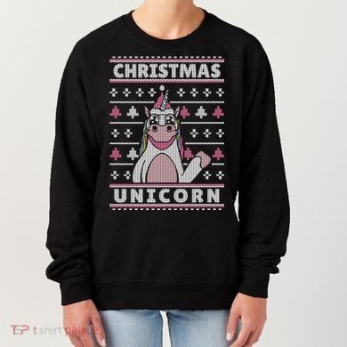 Ugly Christmas Sweater Unicorn Women's Sweatshirt