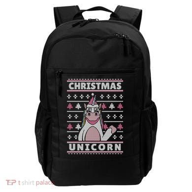Ugly Christmas Sweater Unicorn Backpack