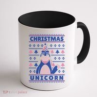 Ugly Christmas Sweater Unicorn Coffee Mug thumb 1