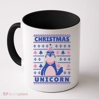 Ugly Christmas Sweater Unicorn Coffee Mug thumb 0