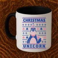 Ugly Christmas Sweater Unicorn Coffee Mug thumb 2