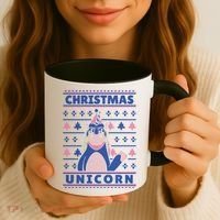Ugly Christmas Sweater Unicorn Coffee Mug thumb 3
