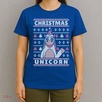 Ugly Christmas Sweater Unicorn T-Shirt thumb 4