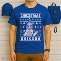 Ugly Christmas Sweater Unicorn T-Shirt thumb 6