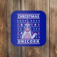 Ugly Christmas Sweater Unicorn Coaster thumb 0