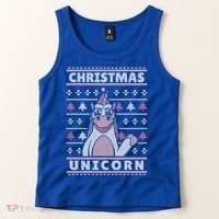 Ugly Christmas Sweater Unicorn Tank Top thumb 2