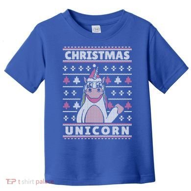 Ugly Christmas Sweater Unicorn Toddler T-Shirt