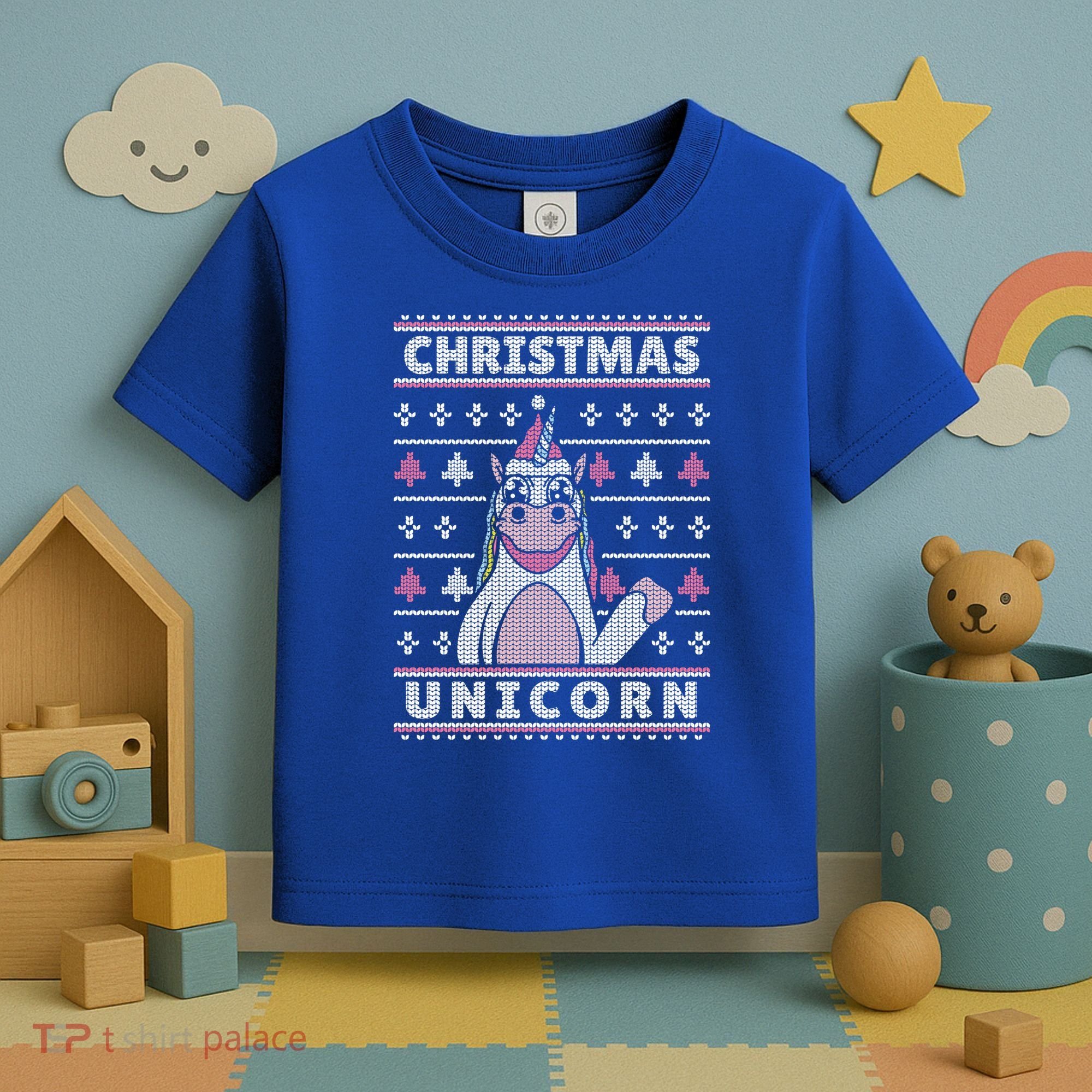 Ugly Christmas Sweater Unicorn Toddler T-Shirt