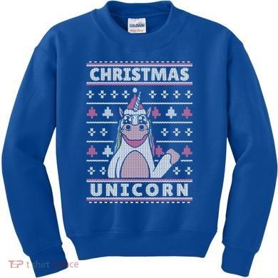 Ugly Christmas Sweater Unicorn Kids Sweatshirt