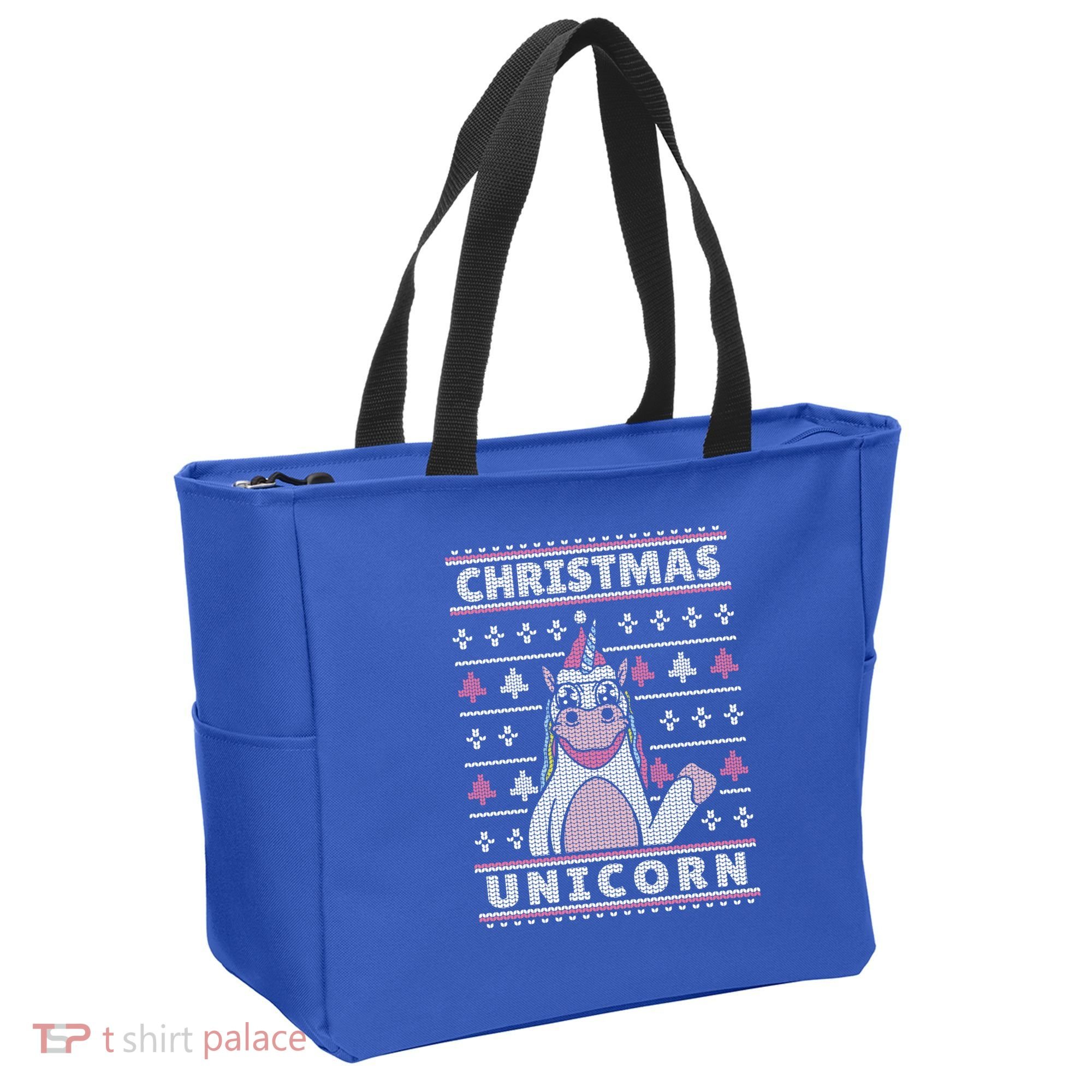 Ugly Christmas Sweater Unicorn Tote Bag