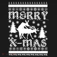 Ugly Christmas X-Mas Frisky Reindeer Humping Backpack thumb 2