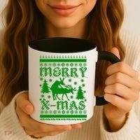 Ugly Christmas X-Mas Frisky Reindeer Humping Coffee Mug thumb 3