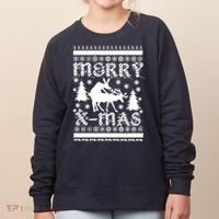 Ugly Christmas X-Mas Frisky Reindeer Humping Women's Sweatshirt thumb 0