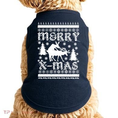 Ugly Christmas X-Mas Frisky Reindeer Humping Doggie Tank