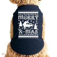 Ugly Christmas X-Mas Frisky Reindeer Humping Doggie Tank thumb 0