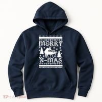 Ugly Christmas X-Mas Frisky Reindeer Humping Hoodie thumb 0