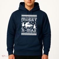 Ugly Christmas X-Mas Frisky Reindeer Humping Hoodie thumb 2