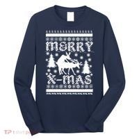 Ugly Christmas X-Mas Frisky Reindeer Humping Long Sleeve Shirt thumb 0