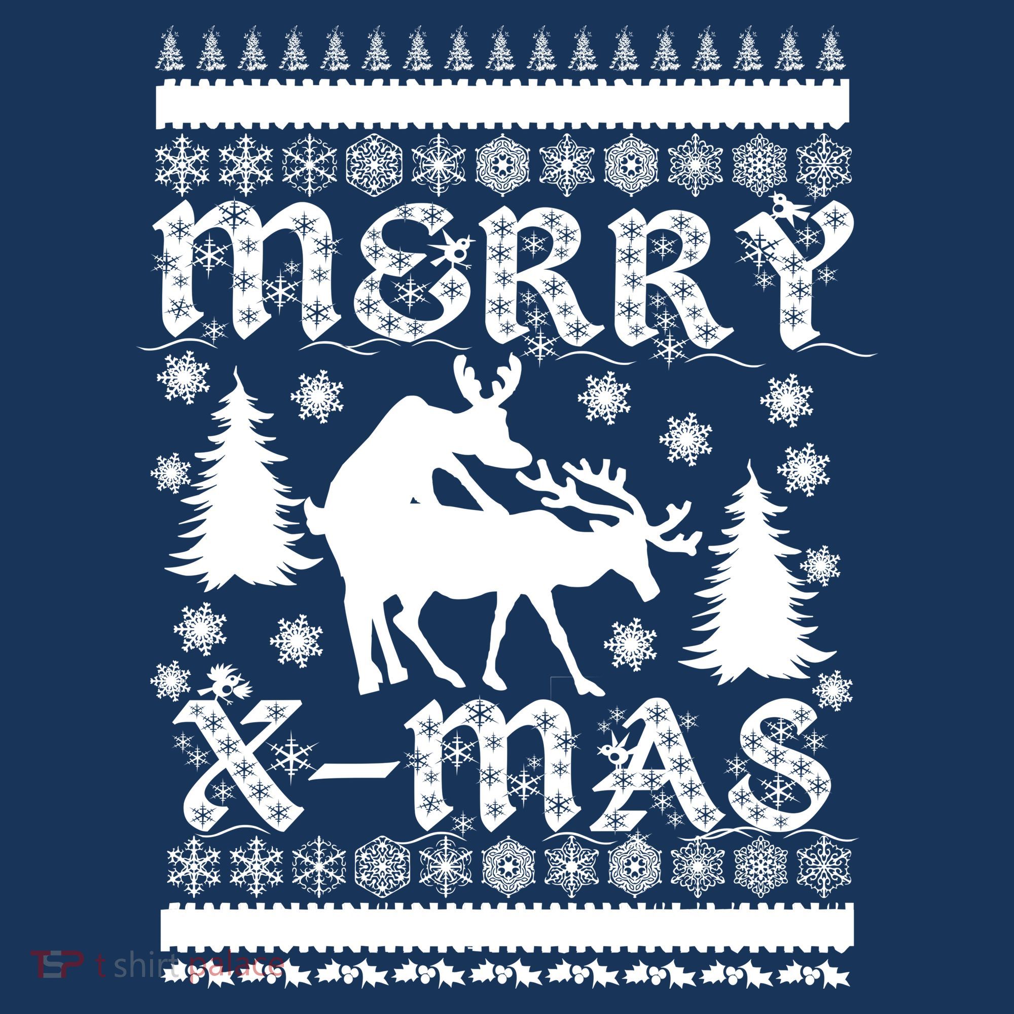 Ugly Christmas X-Mas Frisky Reindeer Humping Long Sleeve Shirt
