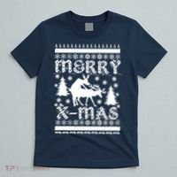 Ugly Christmas X-Mas Frisky Reindeer Humping T-Shirt thumb 5