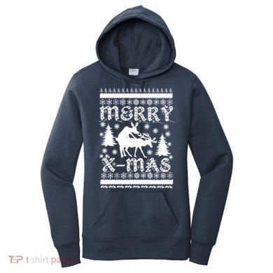 Ugly Christmas X-Mas Frisky Reindeer Humping Women's Hoodie