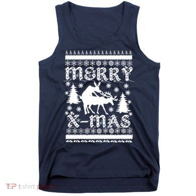 Ugly Christmas X-Mas Frisky Reindeer Humping Tank Top