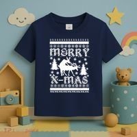 Ugly Christmas X-Mas Frisky Reindeer Humping Toddler T-Shirt thumb 3