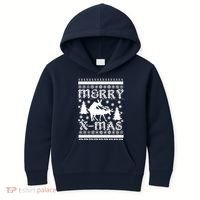 Ugly Christmas X-Mas Frisky Reindeer Humping Kids Hoodie thumb 0