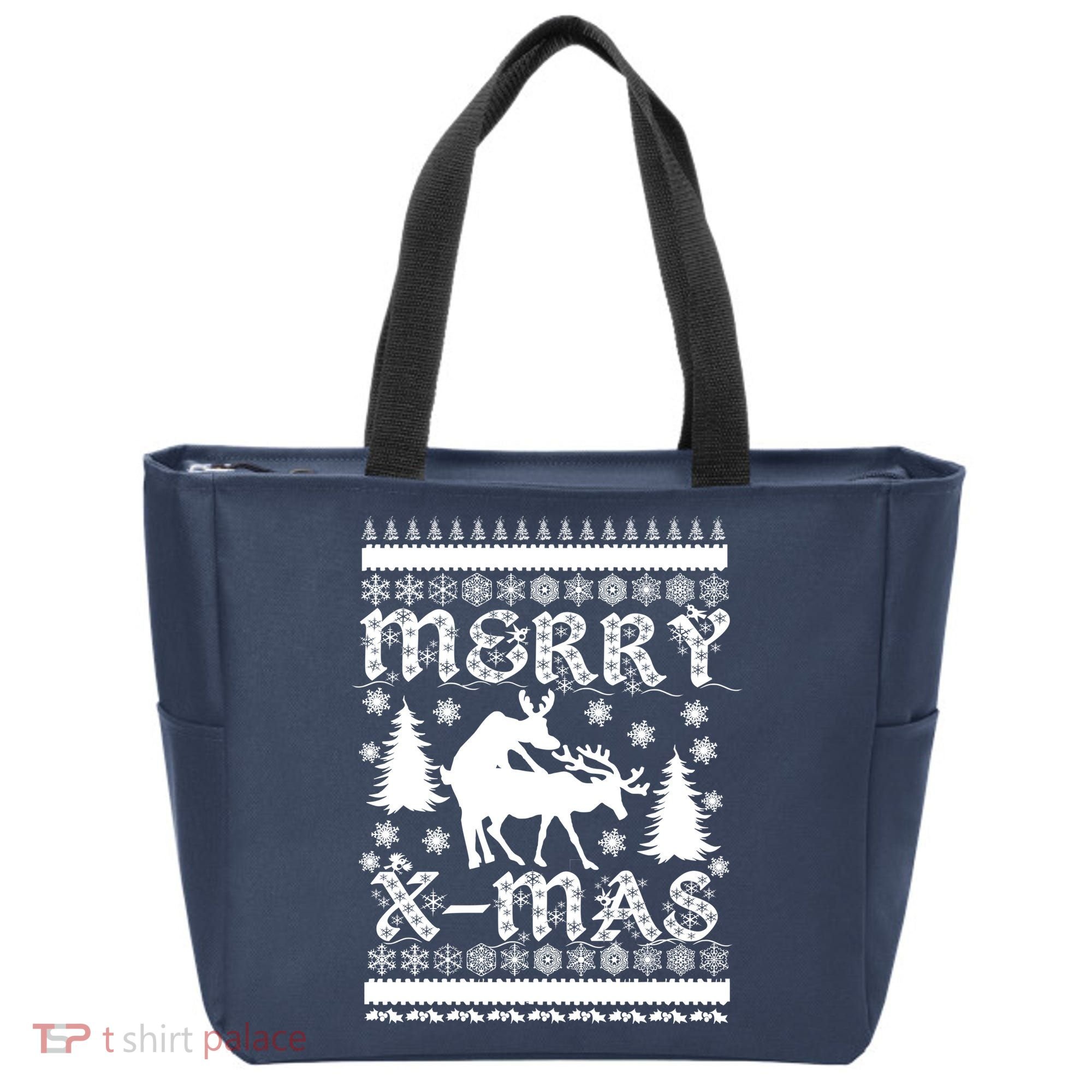 Ugly Christmas X-Mas Frisky Reindeer Humping Tote Bag