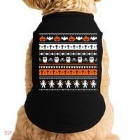 Ugly Halloween Sweater Black Cat Pumpkin Doggie Tank thumb 0