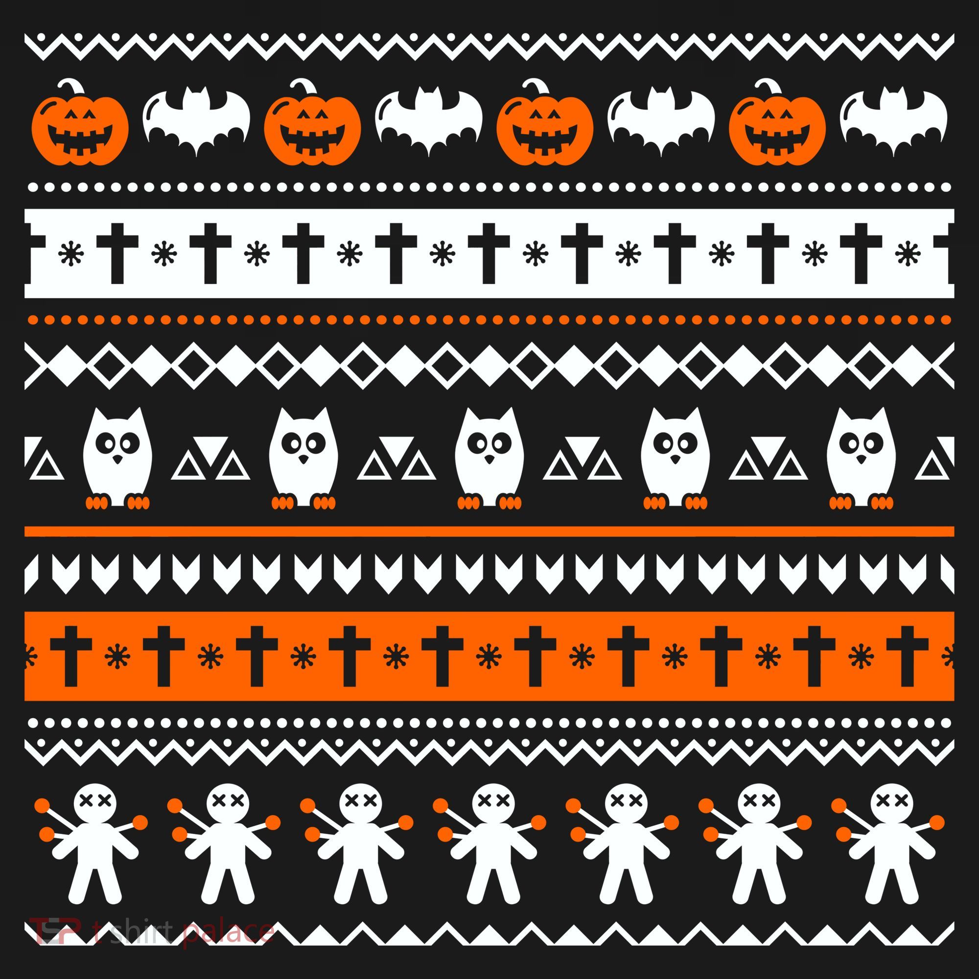 Ugly Halloween Sweater Black Cat Pumpkin Bucket Hat