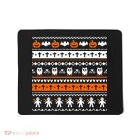 Ugly Halloween Sweater Black Cat Pumpkin Mousepad thumb 0