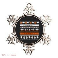 Ugly Halloween Sweater Black Cat Pumpkin Ornament thumb 0