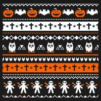 Ugly Halloween Sweater Black Cat Pumpkin Ornament thumb 1