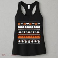 Ugly Halloween Sweater Black Cat Pumpkin Women's Tank Top thumb 3