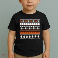 Ugly Halloween Sweater Black Cat Pumpkin Toddler T-Shirt thumb 2