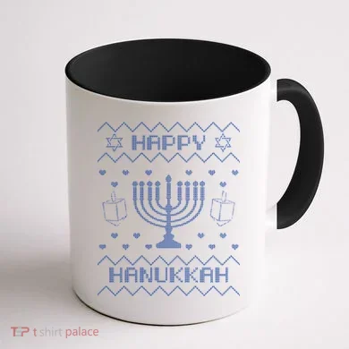 Ugly Hanukkah Sweater Coffee Mug back