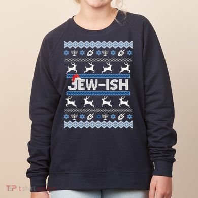 Ugly Hanukkah Sweater Jew-ish Santa Women's Sweatshirt