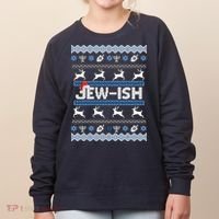 Ugly Hanukkah Sweater Jew-ish Santa Women's Sweatshirt thumb 0