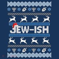 Ugly Hanukkah Sweater Jew-ish Santa Long Sleeve Shirt thumb 2