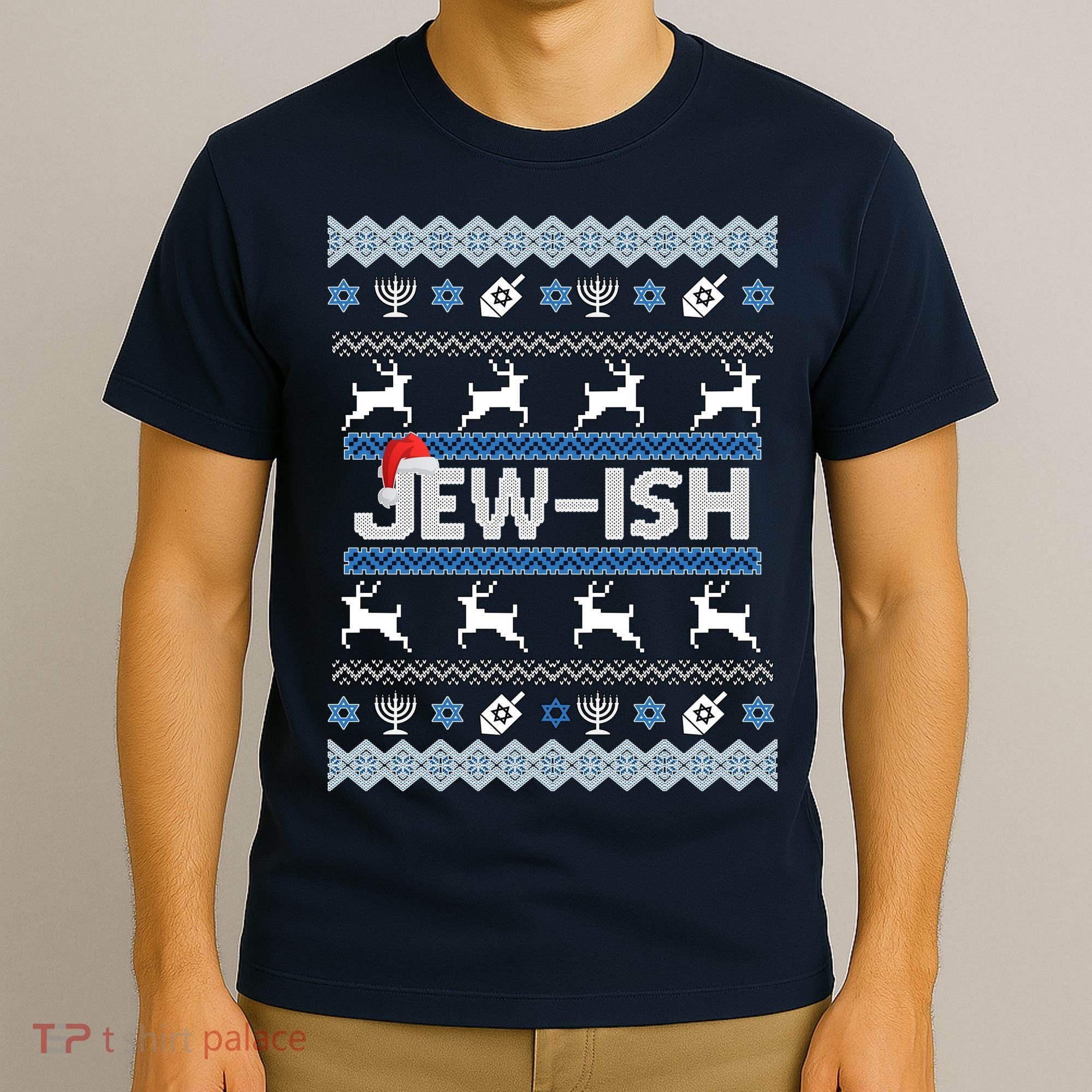 Ugly Hanukkah Sweater Jew-ish Santa T-Shirt