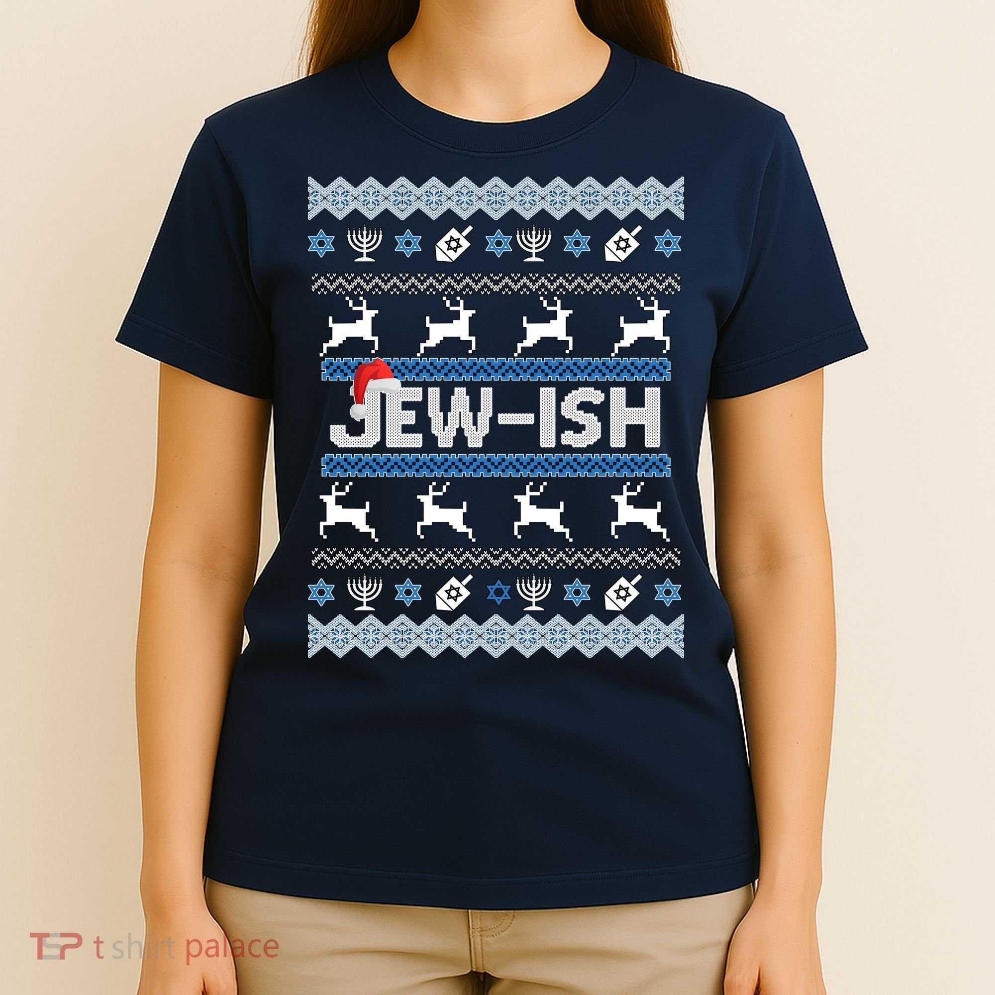 Ugly Hanukkah Sweater Jew-ish Santa T-Shirt