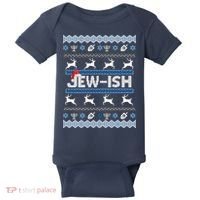 Ugly Hanukkah Sweater Jew-ish Santa Baby Bodysuit thumb 0